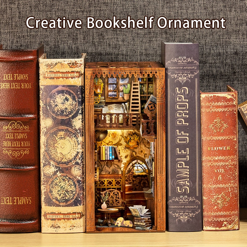 Miniature House Book Nook Kit with Touch Light Magic Pharmacist (Mona's Apartment)