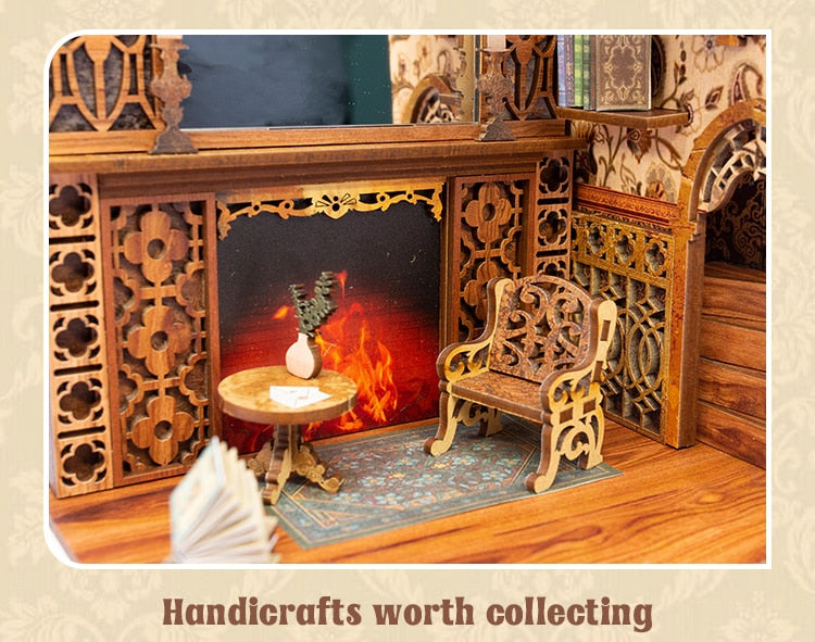 Miniature House Book Nook Kit with Touch Light Eternal Bookstore (Lisa's Library)