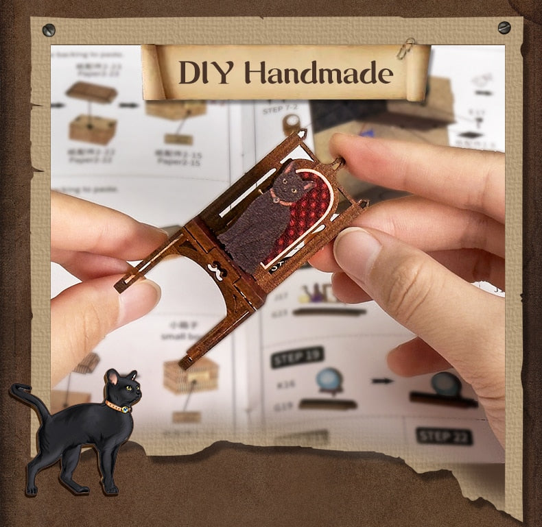 Miniature House Book Nook Kit with Touch Light Magic Pharmacist (Mona's Apartment)