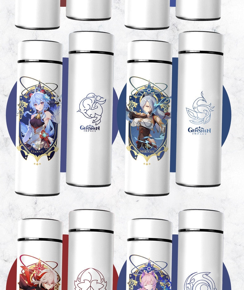 Stainless Steel Digital Display Thermal Tumbler Water Bottle (Kazuha)