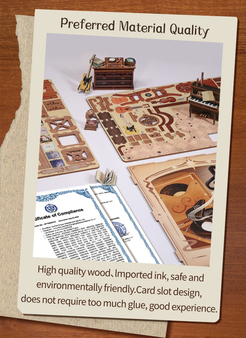 Miniature House Book Nook Kit with Touch Light Secret Rhythm