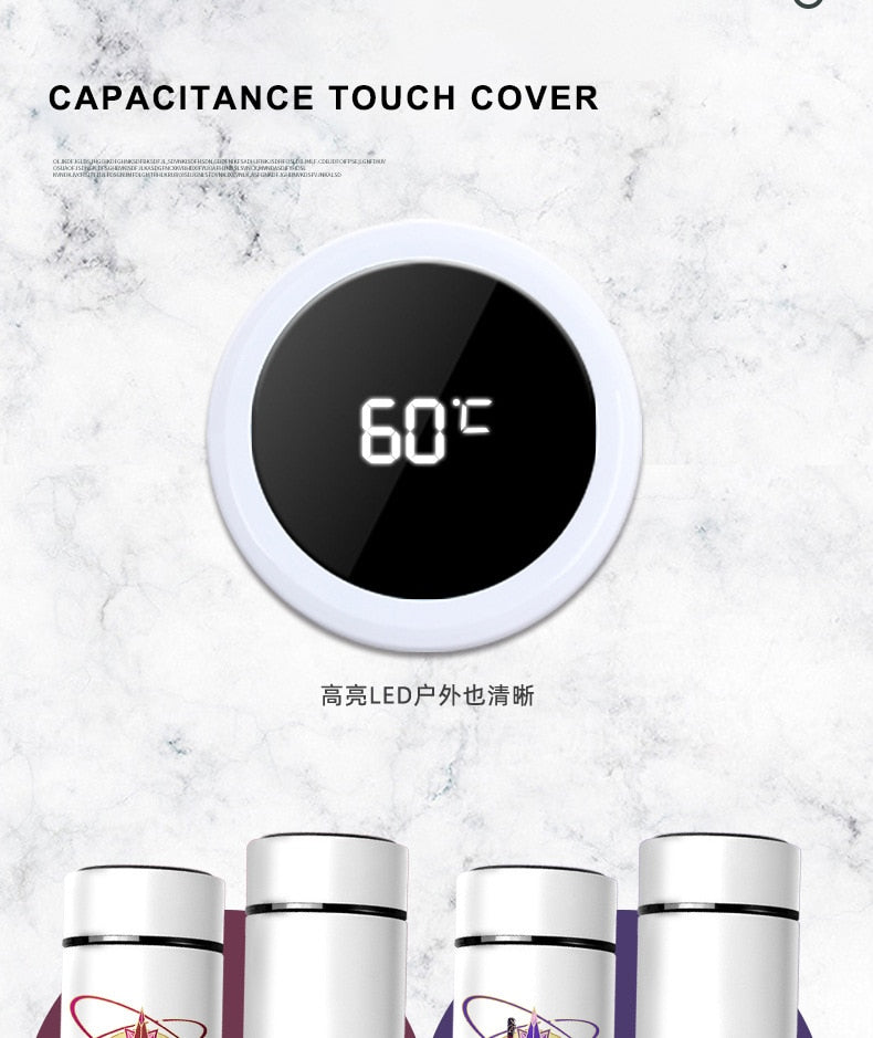 Stainless Steel Digital Display Thermal Tumbler Water Bottle (Ayato)