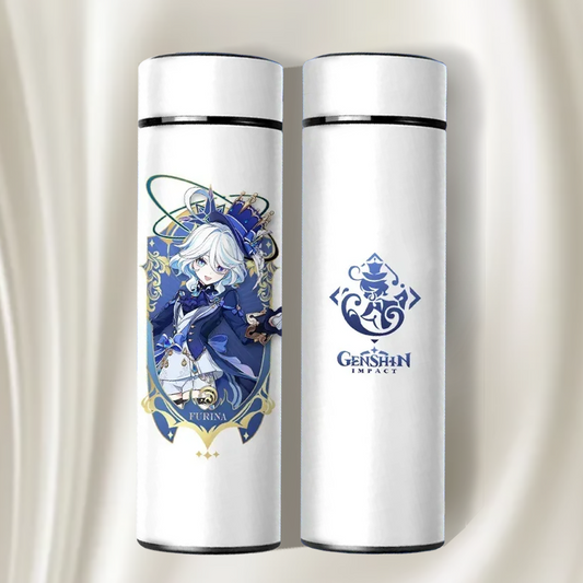 Stainless Steel Digital Display Thermal Tumbler Water Bottle (Furina)