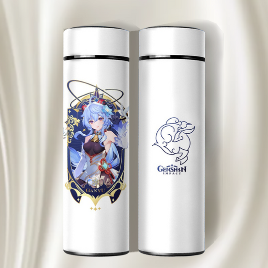 Stainless Steel Digital Display Thermal Tumbler Water Bottle (Ganyu)