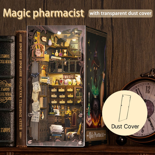 Miniature House Book Nook Kit with Touch Light Magic Pharmacist (Mona's Apartment)